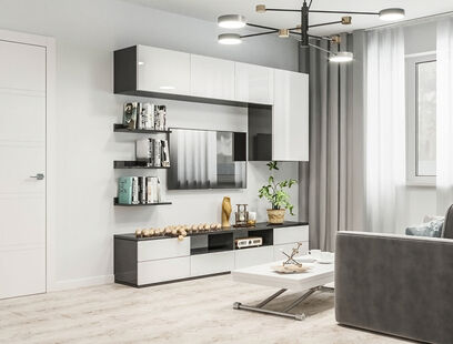 Фото № 6: Дизайн-проект двухкомнатной квартиры 53.84  м² Стиль Контемпорари для ЖК Московский