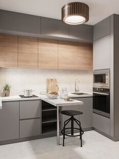 Фото № 5: Дизайн-проект двухкомнатной квартиры 53.84  м² Стиль Контемпорари для ЖК Московский