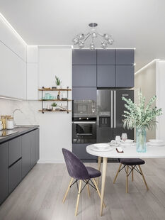 Фото № 6: Дизайн-проект двухкомнатной квартиры 55.8  м² Современный стиль для ЖК Домодедово Парк