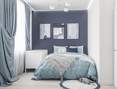 Фото № 4: Дизайн-проект двухкомнатной квартиры 55.8  м² Современный стиль для ЖК Домодедово Парк