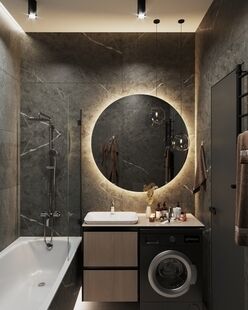 Фото № 2: Дизайн-проект двухкомнатной квартиры 45.69  м² стиль Модернизм для ЖК Серебряный Фонтан