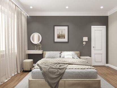 Фото № 3: Дизайн-проект четырехкомнатной квартиры 84.1  м² Современный стиль для ЖК Арт Сити