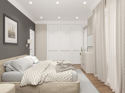 Фото № 5: Дизайн-проект четырехкомнатной квартиры 84.1  м² Современный стиль для ЖК Арт Сити