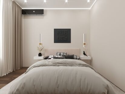 Фото № 5: Дизайн-проект четырехкомнатной квартиры 98.99  м² Современный стиль для ЖК Скандинавия