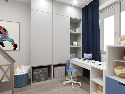 Фото № 3: Дизайн-проект четырехкомнатной квартиры 95.29  м² Современный стиль для ЖК Ты и Я