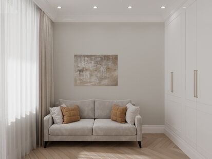 Фото № 5: Дизайн-проект трехкомнатной квартиры 70.7  м² Стиль Контемпорари для ЖК Life Варшавская