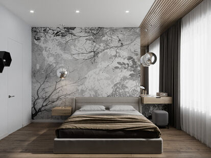 Фото № 3: Дизайн-проект трехкомнатной квартиры 80.0  м² стиль Модернизм для ЖК Левел Амурская