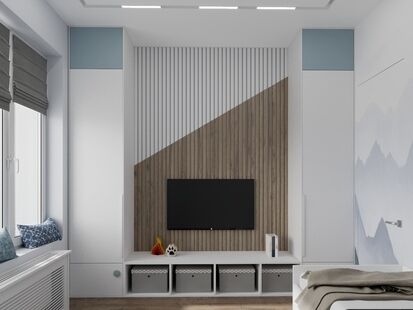 Фото № 4: Дизайн-проект трехкомнатной квартиры 80.0  м² стиль Модернизм для ЖК Левел Амурская