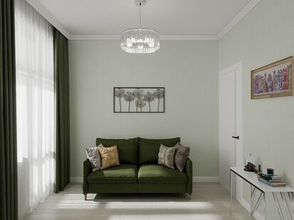 Фото № 6: Дизайн-проект трехкомнатной квартиры 67.6  м² Стиль Контемпорари для ЖК Life Варшавская