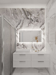 Фото № 4: Дизайн-проект трехкомнатной квартиры 67.6  м² Стиль Контемпорари для ЖК Life Варшавская