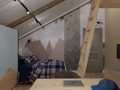 Фото № 1: Дизайн-проект дома/коттеджа 71.7  м² Стиль Эклектика для этажа частного дома