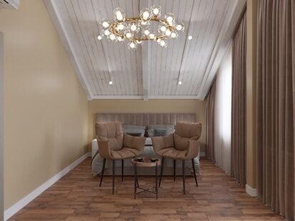 Фото № 2: Дизайн-проект дома/коттеджа 71.7  м² Стиль Эклектика для этажа частного дома