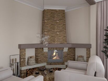 Фото № 5: Дизайн-проект дома/коттеджа 72.6  м² стиль Модернизм для этажа частного дома