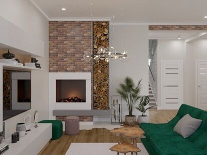 Фото № 1: Дизайн-проект дома/коттеджа 88.8  м² Стиль Эклектика для этажа частного дома