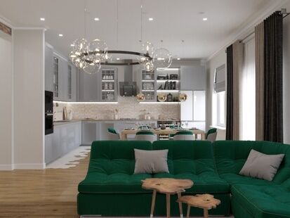 Фото № 2: Дизайн-проект дома/коттеджа 88.8  м² Стиль Эклектика для этажа частного дома