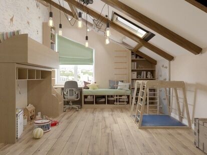 Фото № 6: Дизайн-проект дома/коттеджа 89.2  м² Стиль Эклектика для этажа частного дома