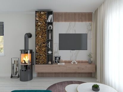 Фото № 1: Дизайн-проект дома/коттеджа 104.5  м² Стиль Кантри для одноэтажного дома