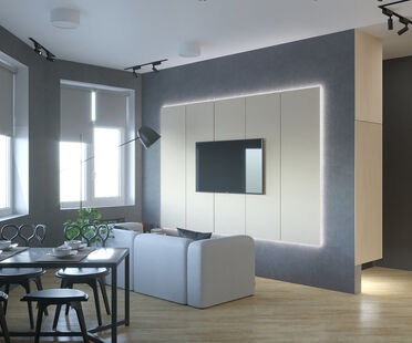 Фото № 1: Дизайн-проект двухкомнатной квартиры 51.83  м² Стиль Минимализм для ЖК Ангелово-Резиденц