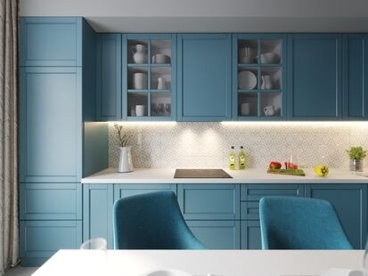 Фото № 6: Дизайн-проект трехкомнатной квартиры 72.97  м² Стиль Контемпорари для ЖК 1147