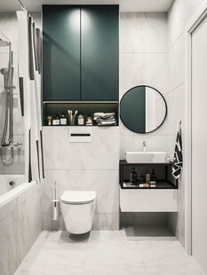 Фото № 6: Дизайн-проект трехкомнатной квартиры 61.7  м² Современный стиль для ЖК Discovery