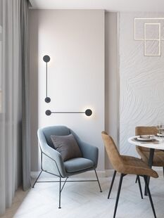 Фото № 3: Дизайн-проект трехкомнатной квартиры 82.0  м² стиль Модернизм для ЖК Новое Пушкино