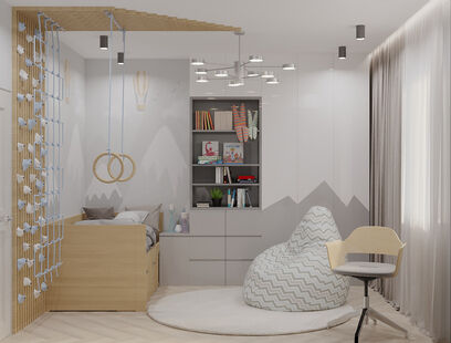 Фото № 6: Дизайн-проект трехкомнатной квартиры 77.6  м² стиль Модернизм для ЖК Московский