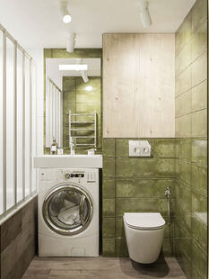 Фото № 3: Дизайн-проект однокомнатной квартиры 55.8  м² Современный стиль для ЖК Московский