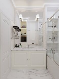 Фото № 5: Дизайн-проект однокомнатной квартиры 57.27  м² Стиль Современная классика для ЖК Достояние