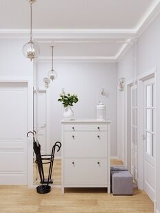 Фото № 4: Дизайн-проект однокомнатной квартиры 57.27  м² Стиль Современная классика для ЖК Достояние