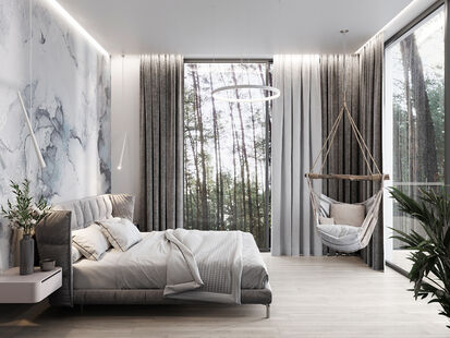 Фото № 1: Дизайн-проект дома/коттеджа 126.9  м² стиль Модернизм для этажа частного дома