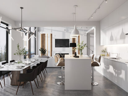 Фото № 2: Дизайн-проект дома/коттеджа 200.5  м² стиль Модернизм для этажа частного дома