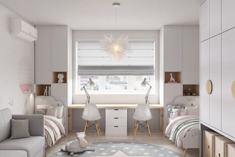 Фото № 1: Дизайн-проект детской 16.8  м² Скандинавский стиль для ЖК Московский