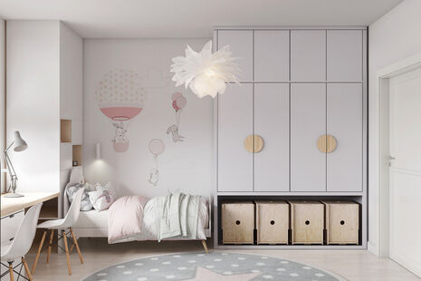 Фото № 3: Дизайн-проект детской 16.8  м² Скандинавский стиль для ЖК Московский