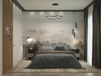 Фото № 2: Дизайн-проект дома/коттеджа 166.54  м² Стиль Эклектика для частного дома