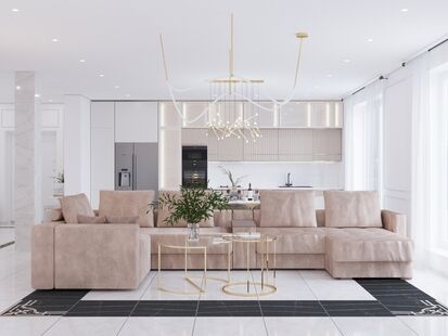 Фото № 1: Дизайн-проект дома/коттеджа 121.55  м² стиль Модернизм для этажа частного дома