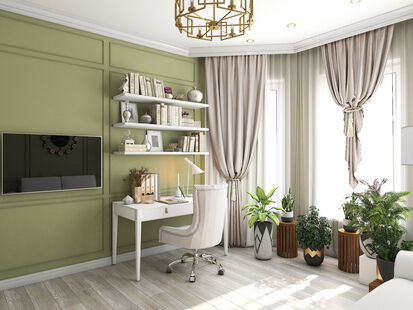 Фото № 6: Дизайн-проект дома/коттеджа 93.6  м² Стиль Современная классика для этажа частного дома