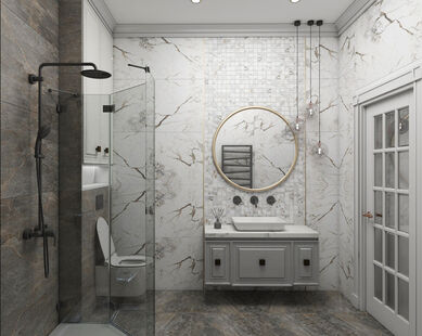 Фото № 4: Дизайн-проект дома/коттеджа 93.6  м² Стиль Современная классика для этажа частного дома