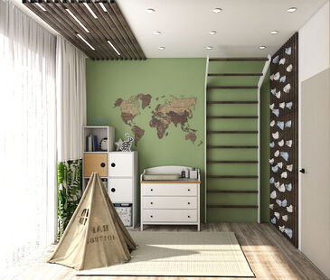 Фото № 4: Дизайн-проект трехкомнатной квартиры 57.61  м² Современный стиль для ЖК Савеловский Сити