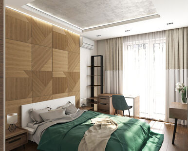 Фото № 3: Дизайн-проект четырехкомнатной квартиры 109.09  м² стиль Модернизм для ЖК Клубный Дом