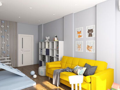 Фото № 5: Дизайн-проект четырехкомнатной квартиры 109.09  м² стиль Модернизм для ЖК Клубный Дом