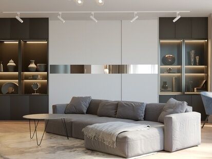 Фото № 1: Дизайн-проект двухкомнатной квартиры 91.7  м² Современный стиль для ЖК Московский