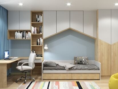 Фото № 6: Дизайн-проект двухкомнатной квартиры 62.99  м² стиль Модернизм для ЖК Московский