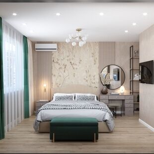 Фото № 1: Дизайн-проект четырехкомнатной квартиры 108.52  м² Современный стиль для ЖК Ты и Я