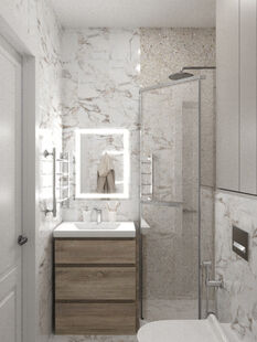 Фото № 2: Дизайн-проект четырехкомнатной квартиры 108.52  м² Современный стиль для ЖК Ты и Я