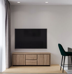 Фото № 2: Дизайн-проект однокомнатной квартиры 40.55  м² Стиль Минимализм для ЖК 4 you