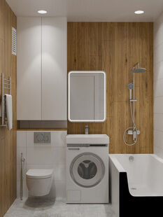 Фото № 5: Дизайн-проект однокомнатной квартиры 40.55  м² Стиль Минимализм для ЖК 4 you