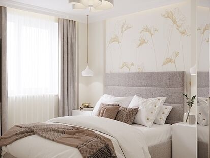 Фото № 5: Дизайн-проект двухкомнатной квартиры 58.35  м² Стиль Контемпорари для ЖК Московский