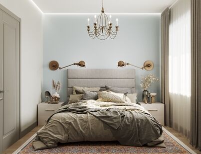 Фото № 1: Дизайн-проект четырехкомнатной квартиры 94.5  м² стиль Модернизм для ЖК Московский