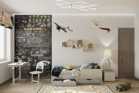 Фото № 4: Дизайн-проект четырехкомнатной квартиры 94.5  м² стиль Модернизм для ЖК Московский