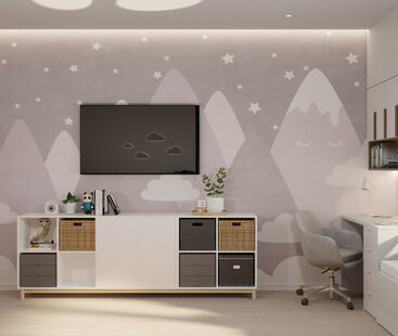 Фото № 4: Дизайн-проект двухкомнатной квартиры 48.62  м² стиль Модернизм для ЖК Московский